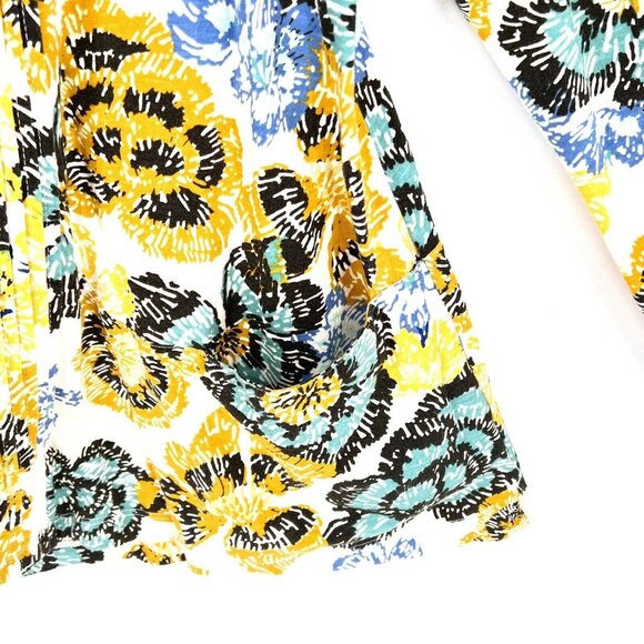 LOGO by Lori Goldstein Marble Dye Cotton Modal Cardigan Floral‎ M A305456 - Picture 3 of 8